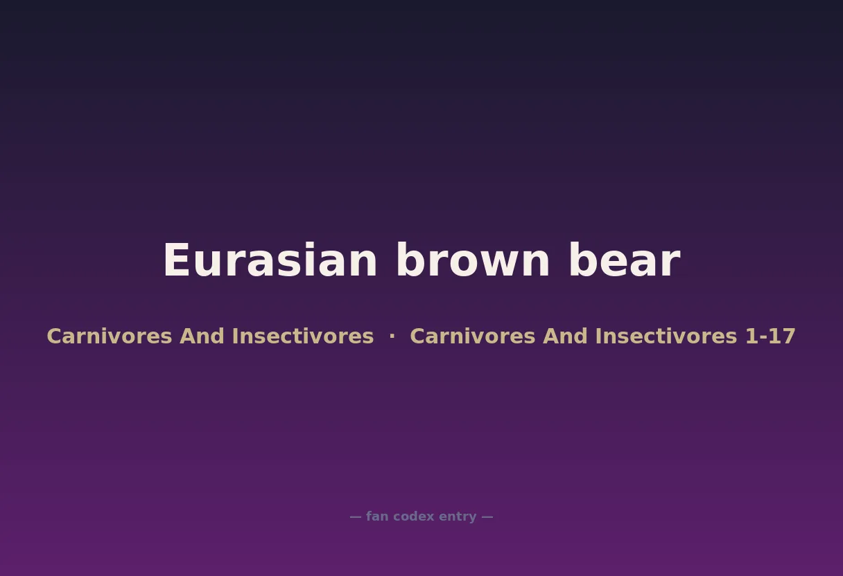 Eurasian brown bear