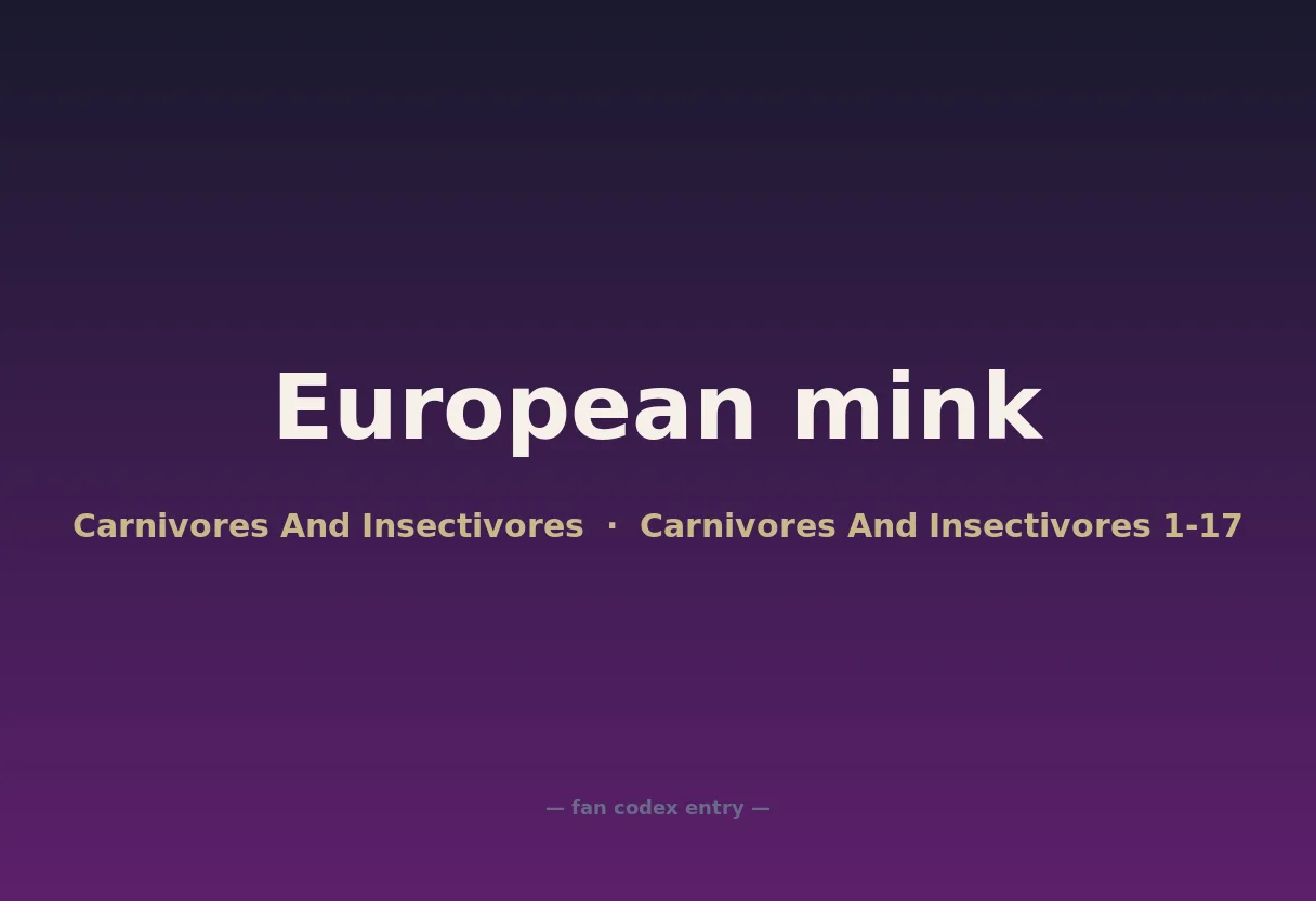 European mink