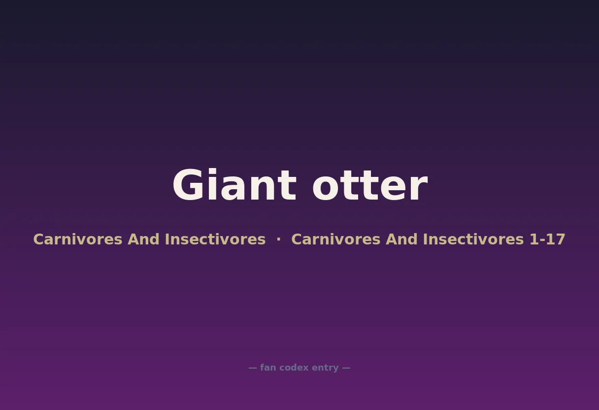 Giant otter