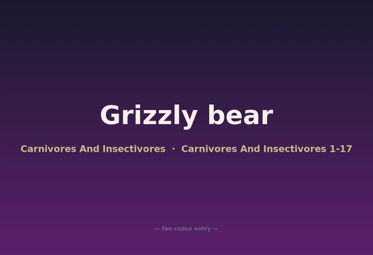 Grizzly bear